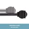 Kenney Mfg Kenney Beckett 5/8" Standard Decorative Window Curtain Rod, 48-86", Black KN71709V1 - alternate 3